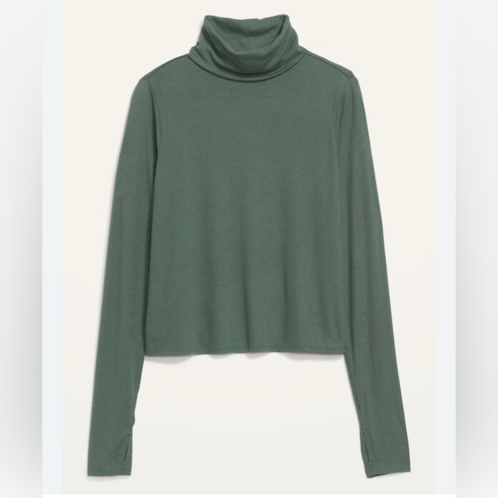 NWOT Old Navy Go Dry Turtleneck base layer Green Size S sports, work